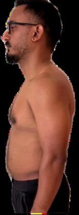 Asif before their WeFit transformation