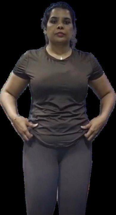 Dhanya after their WeFit transformation