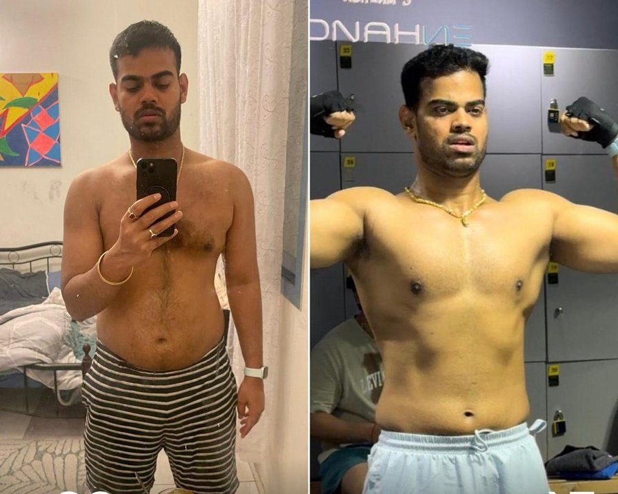 Jayaram, before and after their WeFit transformation