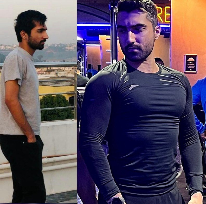 Jehanzeb, before and after their WeFit transformation