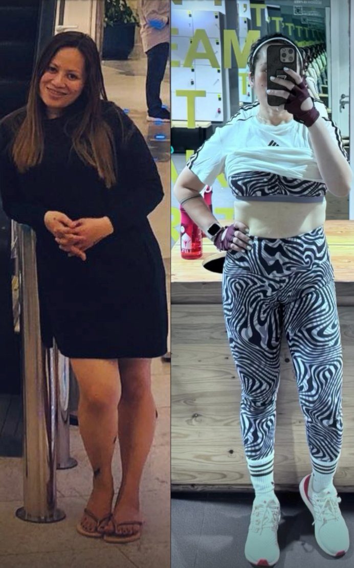 Maricon, before and after their WeFit transformation